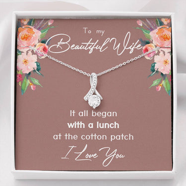 Personalized Beautiful Wife Alluring Beauty Necklace - Love You This Much